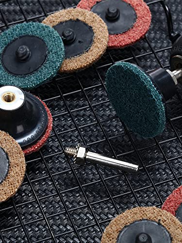 WILLBOND 92 92Pcs Sanding Discs Set with Quick Lock, Yellow, Red and Green - color: Yellow, Red and Green