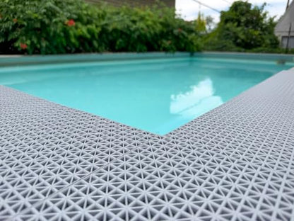 SnapLock DuraGrid 12"x12" Interlocking Deck Tiles, 40 Pack, Beige - color: Beige, size: 40 Pack