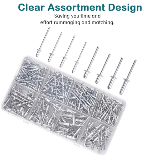 3/16"x5/8" Aluminum blind pro Rivets,120Pcs Aluminum Grip and Steel Mandrel (3/16"x5/8") - size: 3/16"x5/8"