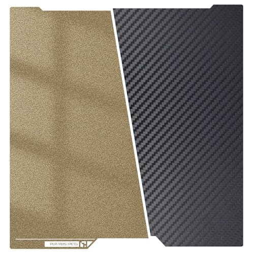 Upgraded 355x346mm Build Plate for Bambu Lab H2D,PET PEI Sheet Double Sided Smooth Textured Heated Bed Spring Steel Flexible Platform for H2D H2S Combo Printer Accessories Replacement - size: 355x346