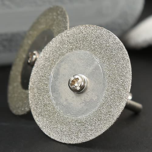 dophee 10pcs Diamond Cutting Off Discs Wheel with 2 Mandrel Arbor, 35mm - size: 35mm