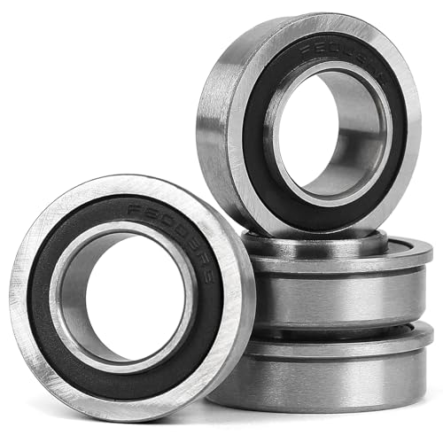 GICOOL 3/4" Sealed Flanged Steel Bearing, 19mm ID x 35mm OD x 13mm W, 4 PK - size: ID 3/4" x OD 1-3/8"