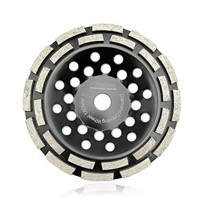 SHDIATOOL 7-Inch Diamond Concrete Grinding Cup Wheel for Angle Grinder - size: 7 Inch, style: Double Rows