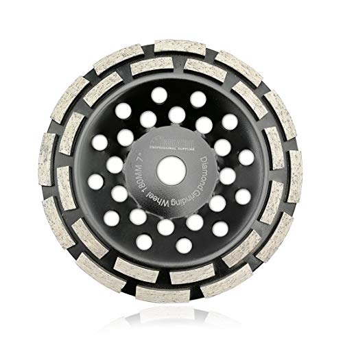 SHDIATOOL 7-Inch Diamond Concrete Grinding Cup Wheel for Angle Grinder - size: 7 Inch, style: Double Rows