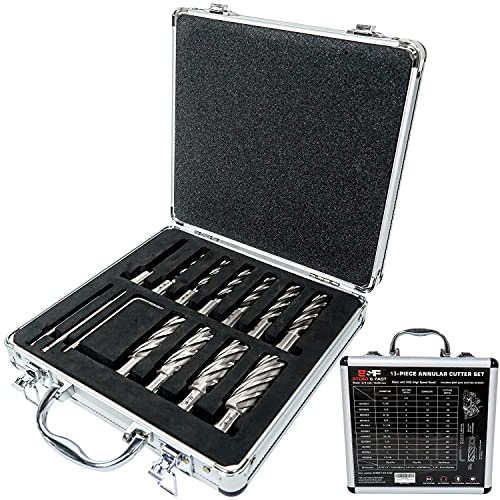 S&F STEAD & FAST Annular Cutter Set 13 Pc, Diameter 7/16 to 1-1/16", DOC 2"