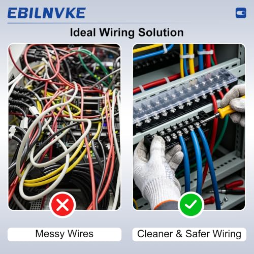 Terminal Block 15A 600V 4/5/6 Position Dual Row Screw Terminal - size: 6PCS 15A 4/5/6P