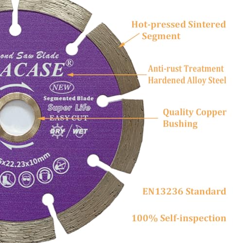 4-1/2 inch General Purpose Segmented Diamond Saw Blade for Concrete Masonry Brick Block Stone - style: 4.5''