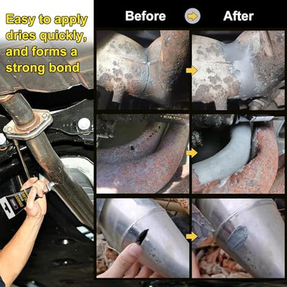 LOCBONDSO High Temp Exhaust Repair Kit & Muffler Sealant (5.3 oz)