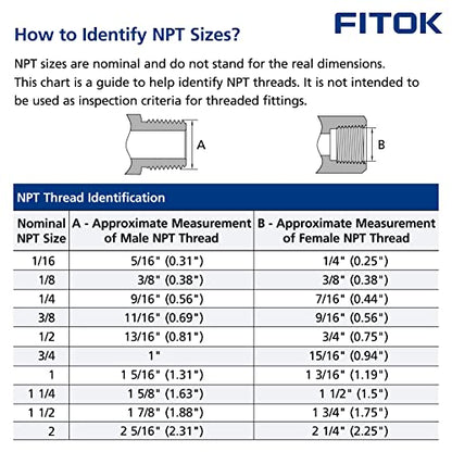 316 Stainless Steel Pipe Fitting Reducing Adapter 1'' Female NPT × 1/2'' Male NPT, 4400 psi, SS-PA-NS16-NS8 - size: 1'' FNPT × 1/2'' MNPT