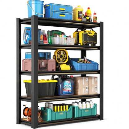 Heavy Duty 5 Tier Metal Garage Shelving, 72" H × 36" W × 16" D - size: 31.5"H × 34"W × 18"D