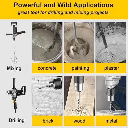 ROLAYSEE TOOLS Mixing Drill, 10-Amp Corded 5/8" Heavy Duty Drill Mixer