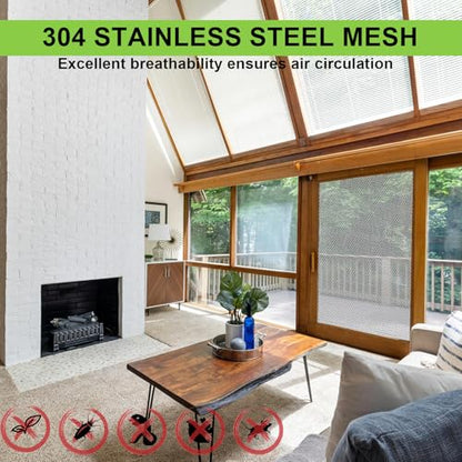 1 Roll 20 Mesh Metal Mesh Screen - Wire Mesh Roll, 16" X144" (16" X12Ft).Sturdy, Thick,and Heavy Duty Rustproof Metal Mesh for Security Fencing, Vent Covers, Animal Enclosures, HVAC, DIY Projects