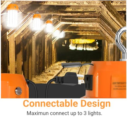 400W LED Temporary Work Light,56,000LM,5000K Daylight Construction Lighting - color: Orange-400W