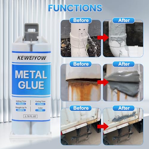 Metal Repair Glue 1.76oz 2 Part Liquid Welding Epoxy, Heavy Duty High Temperature Resistant Waterproof Adhesive for Metal, Plastic, Stainless Steel, Aluminum, Ceramic, Car Body & Marine Repair - size: 3pcs
