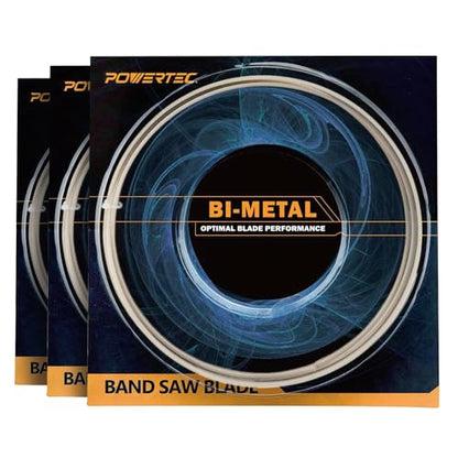 POWERTEC 32-7/8 Inch Bandsaw Blades, 1/2" x 24 TPI Band Saw Blades for DeWalt DCS370B Portable Band Saw, Replacement for DeWalt DW3984C Portable Band Saw Blades, 3 Pack
