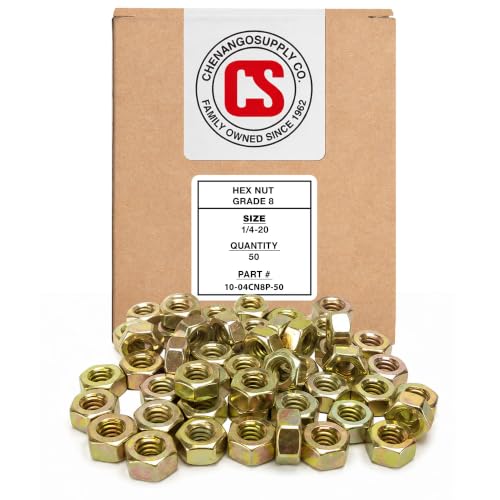 1/4-20 USS Hex Head Nuts, Grade 8 (50 Pieces) - size: 1/4-20 Hex Nut 50pcs