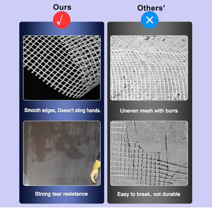 Heavy-Duty Fiberglass Mesh Roll Plastering Mesh Stucco Fibreglass Reinforcing Mesh for Wall Plastering Rendering Tiling Gypsum Seam Repair Large Size 160g/m²(Size:50cmx100m(1.6ft x 328ft)) - size: 50cmx100m(1.6ft x 328ft)