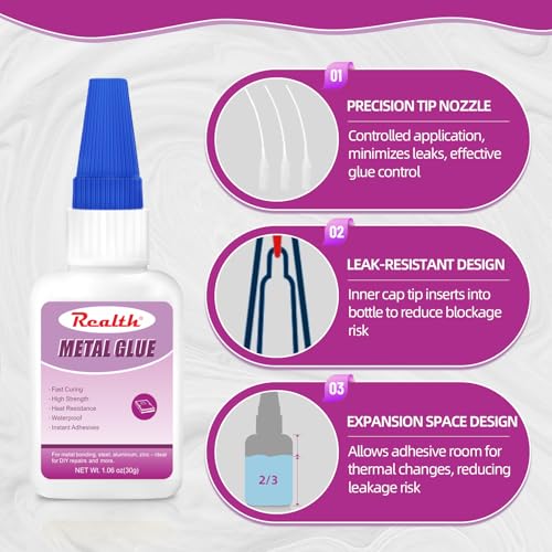 Super Glue for Metal 30g 2 Pack Clear Fast Drying - size: 60g, style: Metal Glue