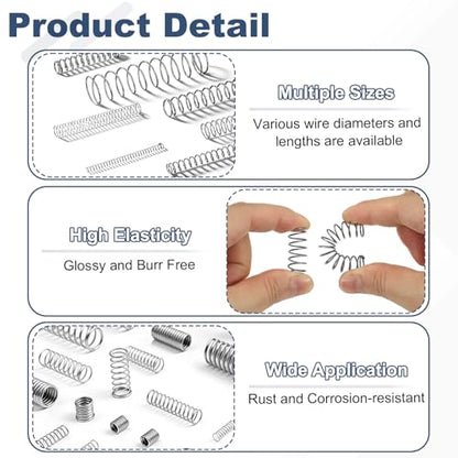 uxcell 50Pcs 304 Stainless Steel Compression Springs,0.8mmWD, 6mm ODx45mm L - size: 6mmx45mm