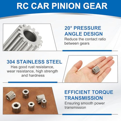 uxcell 1 Mod 15T Spur Gear 8mm Bore, 304 Stainless Steel Pinion Gear - size: 1 Mod 15T, 8mm