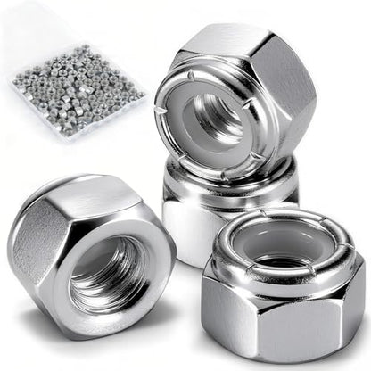 1/4"-20 Lock Nuts, 100-Pack, Premium Carbon Steel