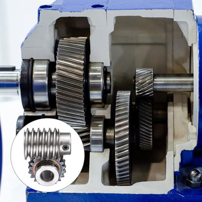 uxcell #45 Steel Worm Gear Set 20T 1.5 Module 20:1 Reduction Rate, Right Rotation Drive Gear Box Wheel Reduce Transmission Part (Gear-12mm Bore 33 mm OD, Rod 12mm Bore) - size: 12x33x12mm, style: 20:1