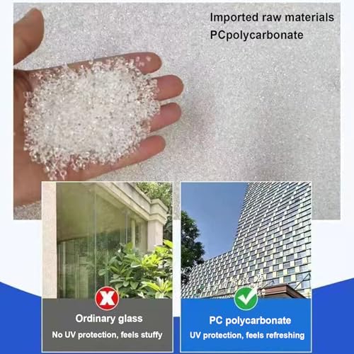 Clear Polycarbonate Greenhouse Panels,Easy to Cut(3.28ftx32.8ft) - size: 3.28ftx32.8ft