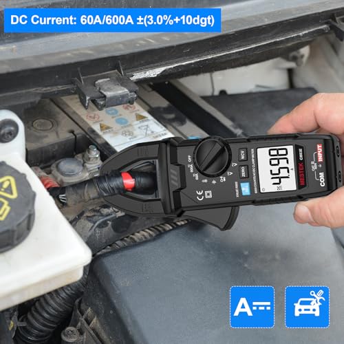 MESTEK Digital Clamp Meter Multimeter, TRMS 6000 Counts 600A Current Amp Volt Meter, Auto-Ranging Voltage Tester Measures AC DC Current Voltage Resistance Capacitance Temperature Diodes Continuity NCV