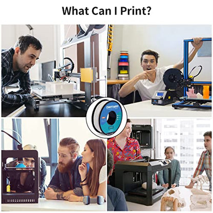 GIANTARM 95A TPU 3D Printer Filament 1.75mm, 1kg Spool, White, +/- 0.03mm - color: Tpu-white