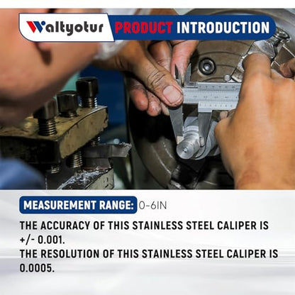 waltyotur 6 Inch 0.001 Precision Dial Caliper 4-Way Measurement