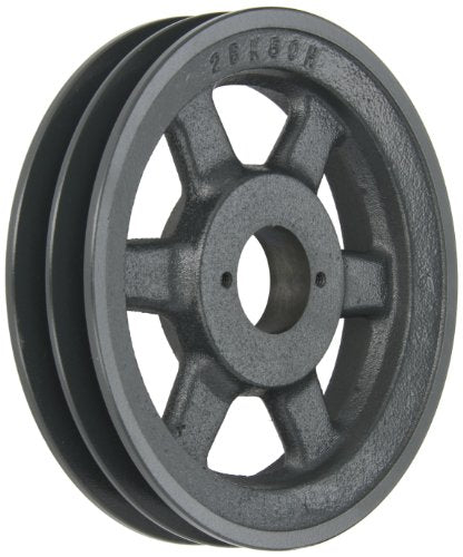 Browning 2BK80H Bushed Classical Gripbelt Sheave, 4L or A, 5L or B Belt, 2 Grooves, Uses H Bushing