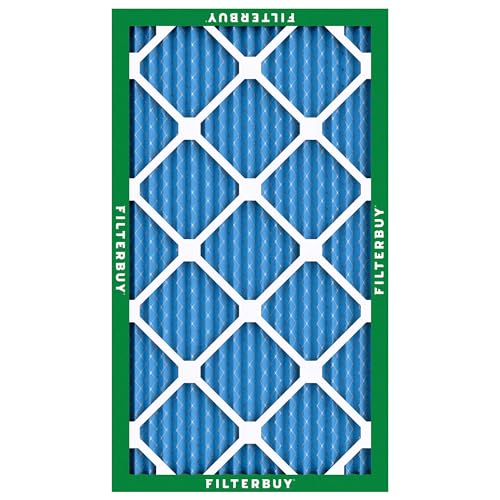 Filterbuy 8x20x1 Air Filter MERV 13 Smoke & Allergy Defense (2-Pack) - size: 8x20x1
