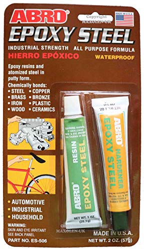 ABRO Steel Epoxy, 60-Minute Metal-to-Metal Adhesive