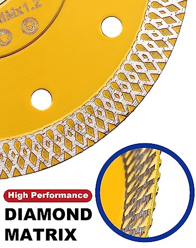 Super Thin Diamond Porcelain Cutting Blade for Cutting Granite Marbles Tiles (4.5)… - size: 4.5 inch-1