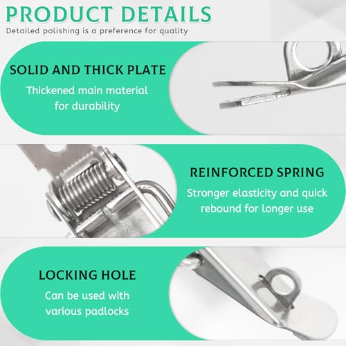 10 PCS Stainless Steel 90 Degree Spring Toggle Lock