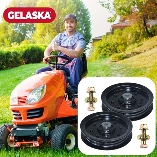 GELASKA 2Pack 753-08171 Idler Pulley 4.25 for Cub Cadet 50 inch RZT 50 Deck - color: A7 1x756-04129 Black