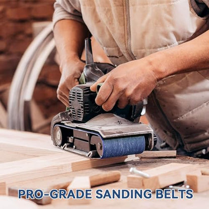 8x19 Inch Floor Sanding Belts 10 Pcs 5 Grits Sizes (2 Each of 40/60/80/100/120 Grits) Heavy Duty Belt Sander Zirconia Belt Sander Paper for Wood, Metal, Stainless Steel, Cars, and Furniture - size: 8x19 inch