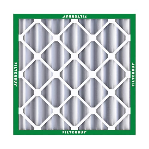 Filterbuy 10x10x4 Air Filter MERV 8 Essential Dust & Allergy Defense (12-Pack), Electrostatic Pleated HVAC AC Furnace Filters Replacement, Made in USA (Actual Size: 9.50 x 9.50 x 3.63) - size: 10x10x4