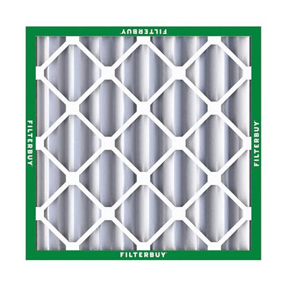 Filterbuy 10x10x4 Air Filter MERV 8 Essential Dust & Allergy Defense (12-Pack), Electrostatic Pleated HVAC AC Furnace Filters Replacement, Made in USA (Actual Size: 9.50 x 9.50 x 3.63) - size: 10x10x4