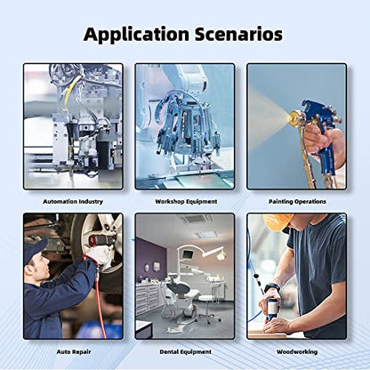 CNAODUN 12 Pcs Push to Connect Fittings 5/32 Inch Tube OD x 1/4 Inch NPT Thread Pneumatic Male Straight and Elbow Quick Connect Air line fittings - size: 5/32"OD x 1/4"NPT