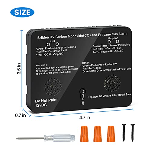 briidea 2-in-1 RV Accessories Gas Detector