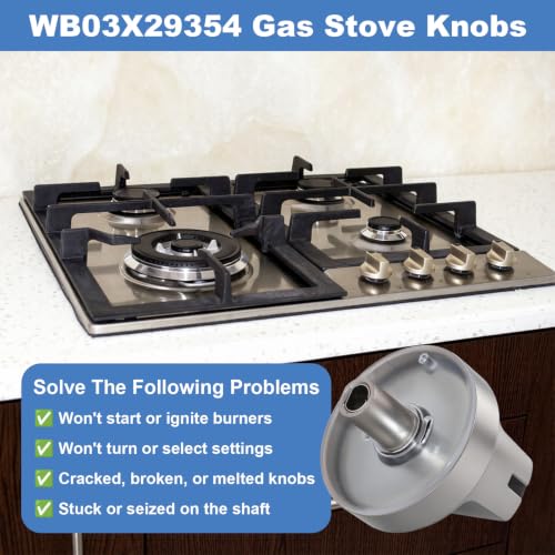 WB03X29354 Stove Knobs 5 Pack Compatible with GE Profile Gas Cooktop