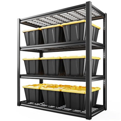 REIBII 40" W Garage Shelving with Double-Layer Frame for Homeowners and DIY - size: 40"W x 19.7"D x 59.9"H