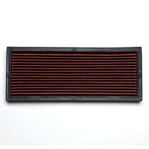 DNA Motoring AFPN-047-RD Clean Air Washable Drop In Panel Air Filter Enhance Engine Performance Power & Acceleration Improve [Compatible with 87-97 Jeep Wrangler 2.5L 4.0L] - style: 86 Cherokee 2.5L