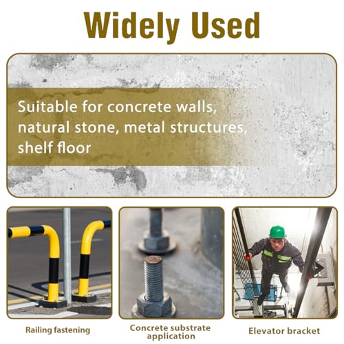 3/4 Concrete Anchors, Zinc-Plated Steel Wedge Anchors, 4 Pack - size: 3/4" x 6-1/4"