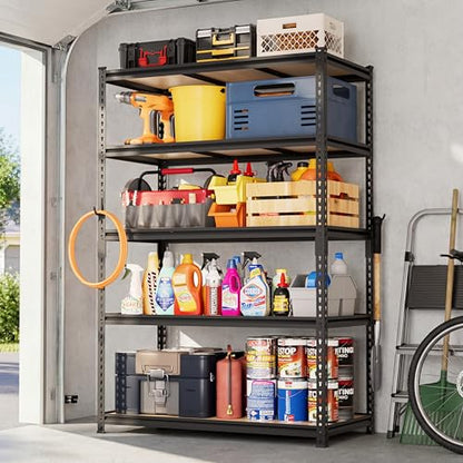 DYNALOAD 2000 lbs Heavy Duty Garage Shelving, 5-Tier, 48" W x 24" D x 72" H - color: 2000lbs, size: 48"W x 24"D x 72"H