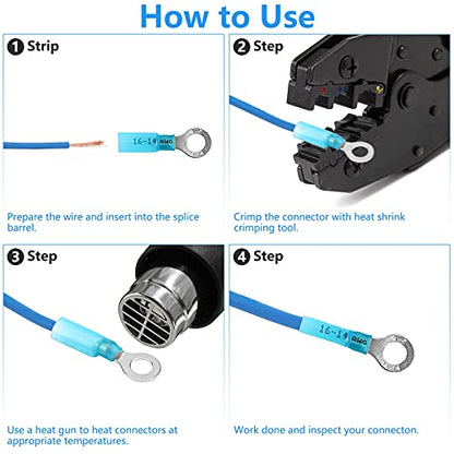 270PCS Heat Shrink Wire Connectors Kit, 22-10AWG