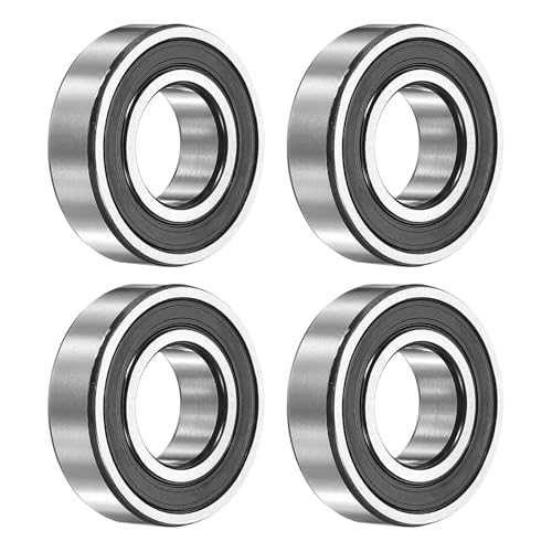 uxcell 4Pcs 6003-2RS Deep Groove Ball Bearings, 17x35x10 mm High Speed Double Rubber Seal Bearings Pre-Lubricated and Stable for Industrial Machinery Repairs 3D Project - size: 6003-2RS(17x35x10 mm)