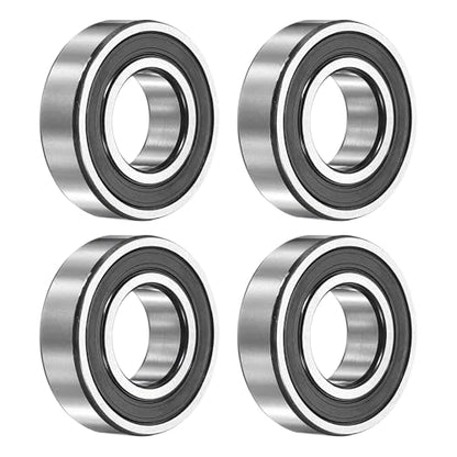 uxcell 4Pcs 6003-2RS Deep Groove Ball Bearings, 17x35x10 mm High Speed Double Rubber Seal Bearings Pre-Lubricated and Stable for Industrial Machinery Repairs 3D Project - size: 6003-2RS(17x35x10 mm)