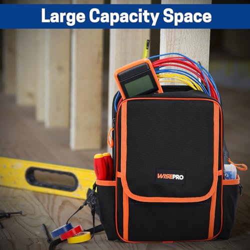 Electrician Tool Pouch Bag, HVAC Tool Bag Organizer - size: Large